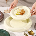 Ceramic steak dinner plate western food light luxury classy sense creative dessert plate for home donut high value dish plate