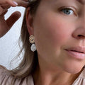 Women's earrings wholesale: european and american cross-border autumn/winter earrings, unique alloy irregular pearl stud earrings