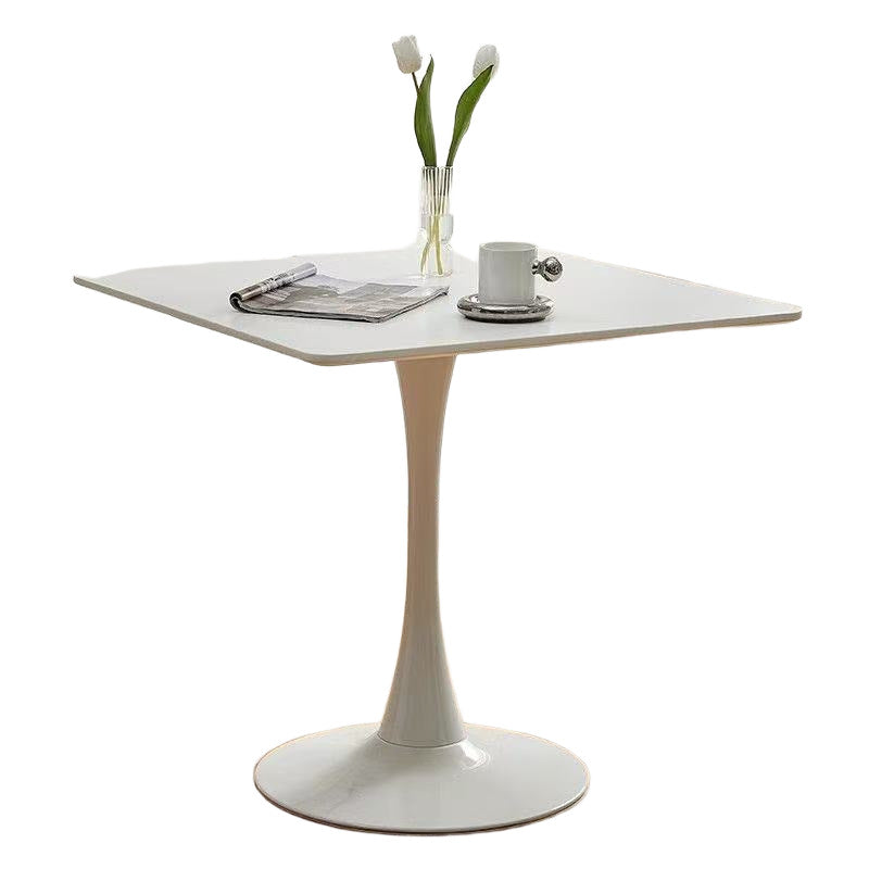 Household medieval style dining table milk tea shop commercial coffee table reception negotiation table slate tulip square table coffee table