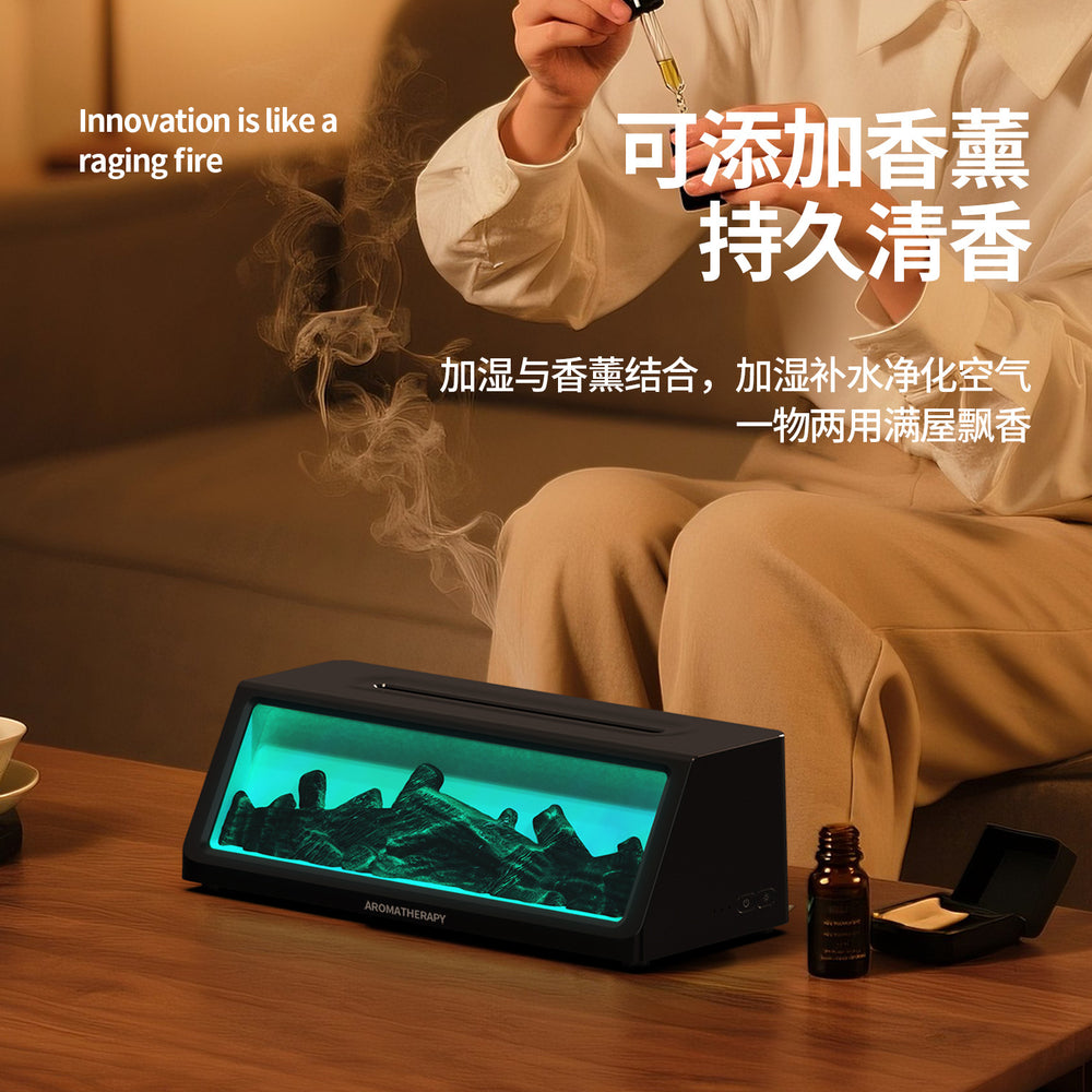 Factory direct wholesale new fireplace aroma diffuser - plug-in model for home, hotel, and commercial use - flame diffuser, aromatherapy humidifier