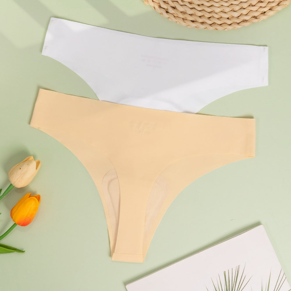 foreign trade ice silk seamless anti-embarrassment low-waist underwear sports yoga anti-embarrassment line underwear for women  new style