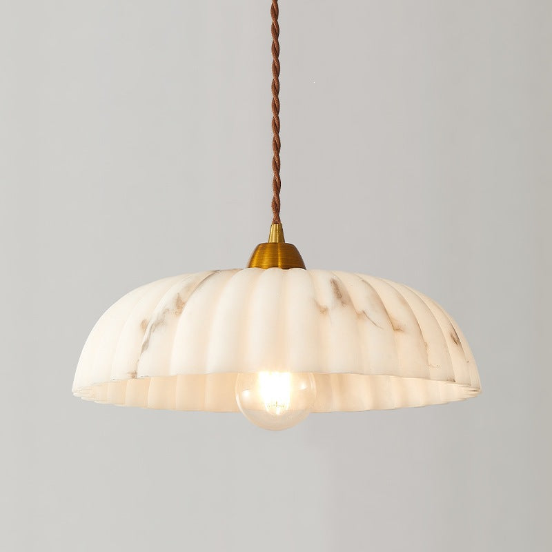 French chic restaurant pendant light -  new arrival: high-end, atmospheric lighting with a faux marble, retro dining room table lamp fixture
