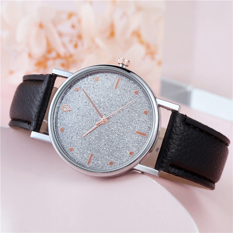 Factory direct wholesale watches: women's starry sky leather quartz wristwatch, gift watch, ladies' watch
