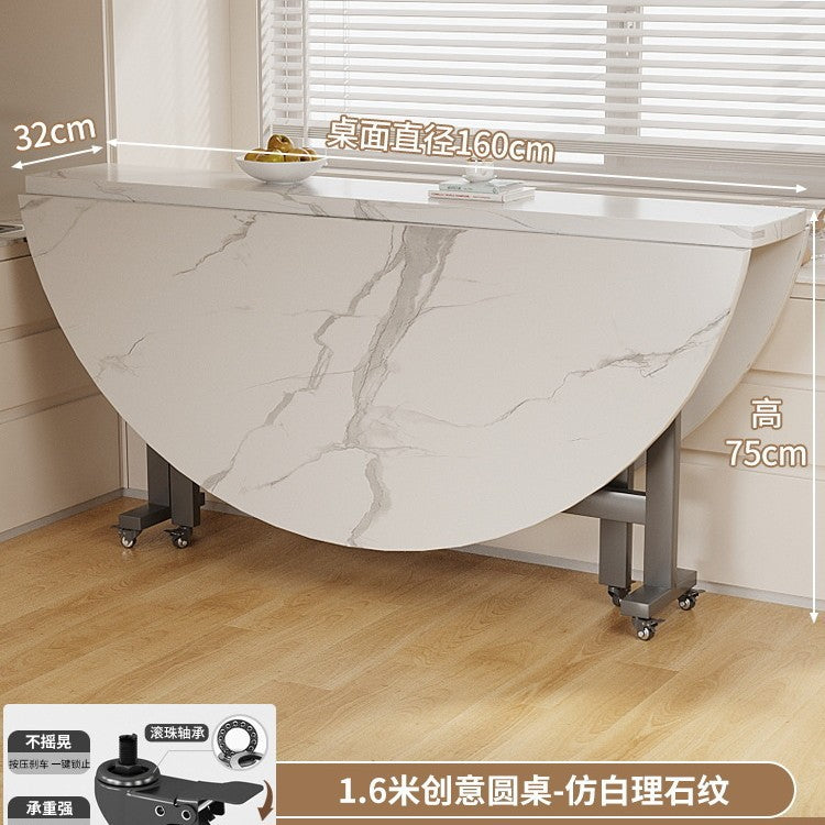Dining table for homesmall apartment foldable table retractable dining table foldable large round table modern casual dining table