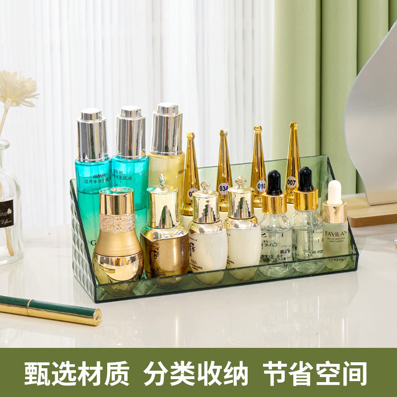 Transparent mirror cabinet organizer - no drilling required, wall-mounted storage rack for bathroom vanity, lipstick & makeup organizer