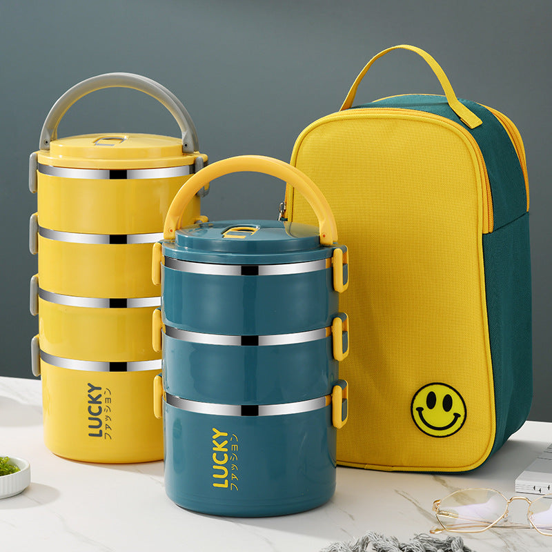 Insulated lunch box for office workers, extra long insulated lunch bucket, stainless steel insulated bucket bag, lunch box, lunch box for female students
