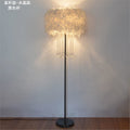 Crystal feather ins creative floor lamp wedding living room study bedroom bedside table lamp beauty anchor fill light