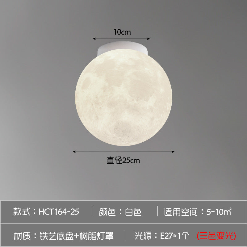 Creative Moon Light Large Modern Simple Aisle Corridor Ceiling Light Creative Children's Room Bedroom Moon Lighting