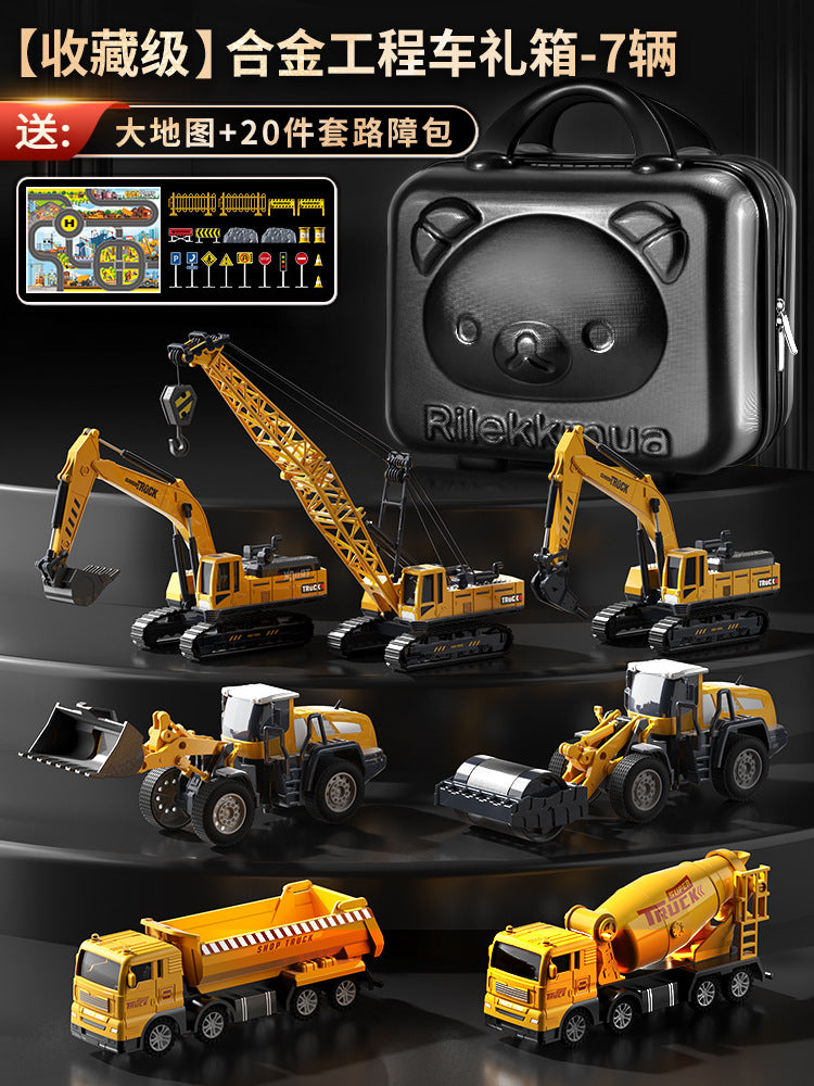 Bejies excavator alloy construction vehicle set model - toy bulldozer for boys & kids - birthday gift