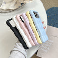 Suitable for apple 17 mobile phone case stereo concave and convex air cushion soft shell simple milk color iphone18promax cloud shell