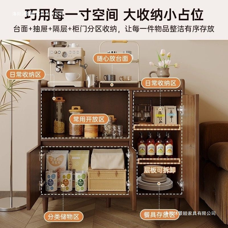 Sideboard storage cabinet, wall-mounted integrated cabinet, for home wall-mounted tea cabinet, coffee cabinet, living room locker, meal preparation cabinet