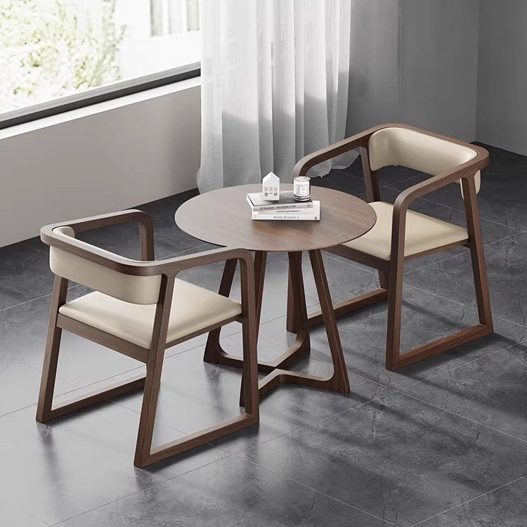 New chinoiserie ash wood dining chair solid wood chair tea table chair conference hotel restaurant tea chair backrest armrest dining chair
