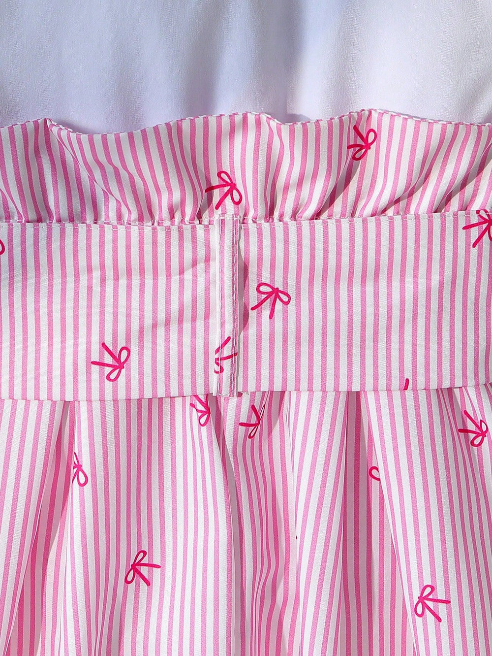 new arrival: girls' european & american style color block bow print a-line dress