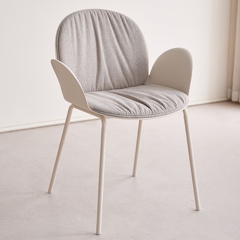 Plastic chair for home use casual armrest dining chair scandinavian restaurant backrest stool negotiation casual chair tall appearance