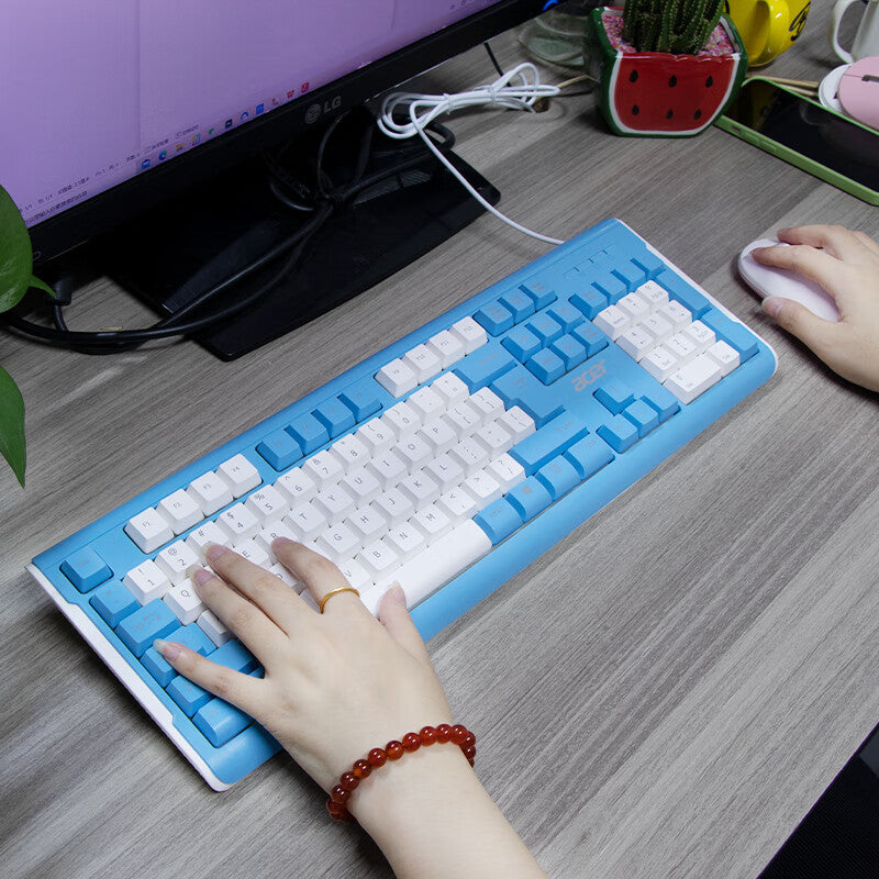 Source wholesale wired keyboard mute design notebook desktop membrane keyboard USB interface 104 key color matching