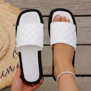 summer new arrival: plus-size chunky sole slides for women (sizes 36-42). wholesale available. dropshipping to  &
