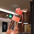 New heat-resistant bouncing cup - minimalist design for men and women, sports plastic cup, drop-proof with carry strap, high-value direct drink portable water bottle