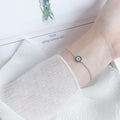Silver devil's eye bracelet women's european and american cross-border ins micro-inlaid zircon blue eyes inlaid hand jewelry wholesale