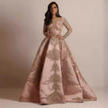 spring new arrivals: european and american style women's fashion - independent website hot stamping long sleeve maxi dress - sexy evening gown for banquets