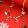 Christmas party necklace wholesale fashionstylishfashion cartoon drip oil santa candy women's clavicle chain