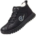 Men's winter warm cotton shoes - fleece lined, non-slip, casual high-top cotton shoes for men, elderly cotton shoes, men's leather cotton shoes for seniors