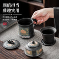 High-end zisha tea set - premium business gift, kung fu tea ceremony gift box, complete teapot and teacup set, light luxury style