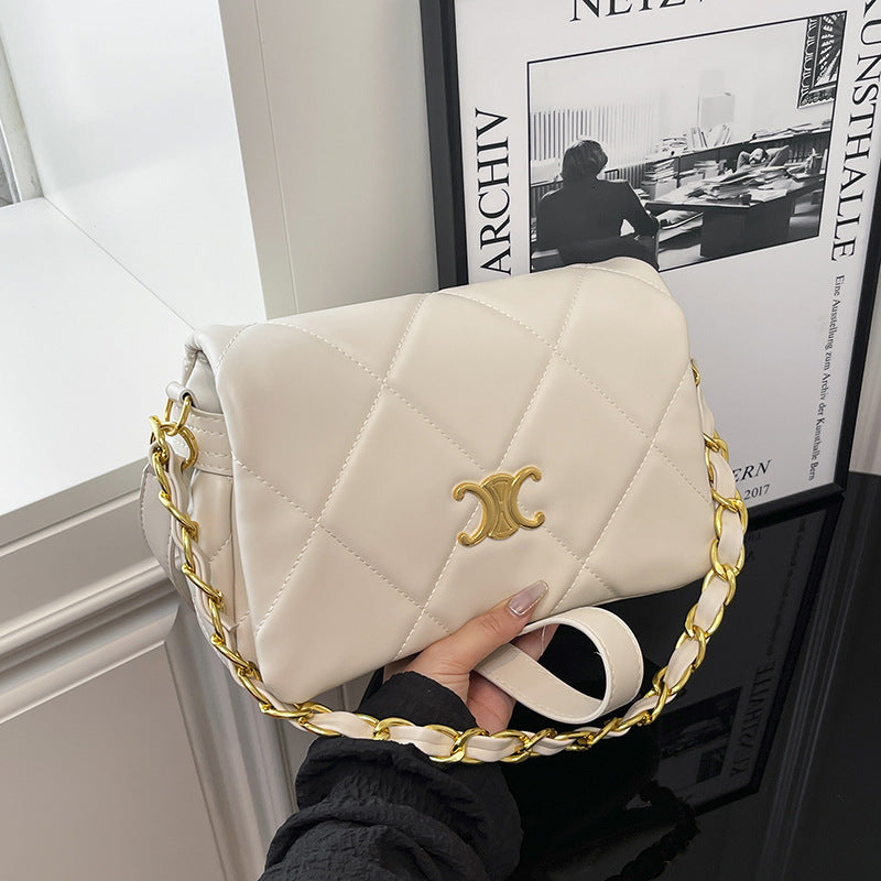 Fall and winter new small square bag for women 2025 popular rhombus chain handbag high-end shoulder crossbody bag trendy handbag