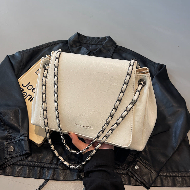 Foreign trade advanced sense versatile chain tote bag women's 2025 new large-capacity leisure commuting shoulder messenger bag