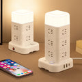Smart vertical power strip socket with usb mobile phone charging multi-port tower office for home creative power strip rubik's cube