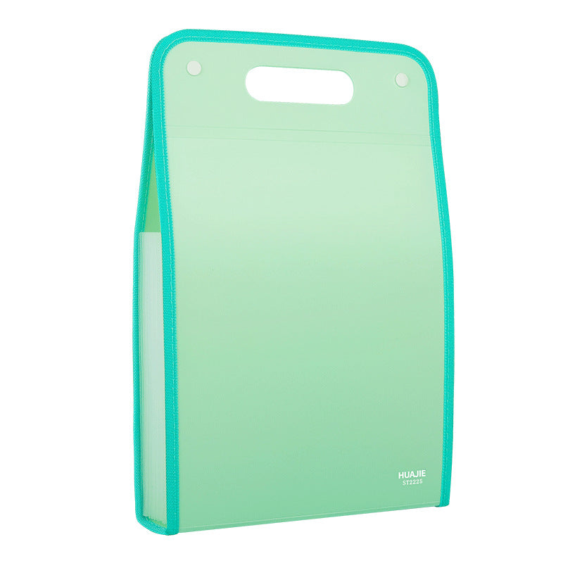 Portable organ bag, folder, vertical, multi-layer test paper holder storage bag for students, 13-grid paper storage and organization bag.