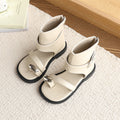 Retro square toe toe sandals women's summer outwear new arrivaleasiest for match belt buckle short boots hidden heel roman sandals