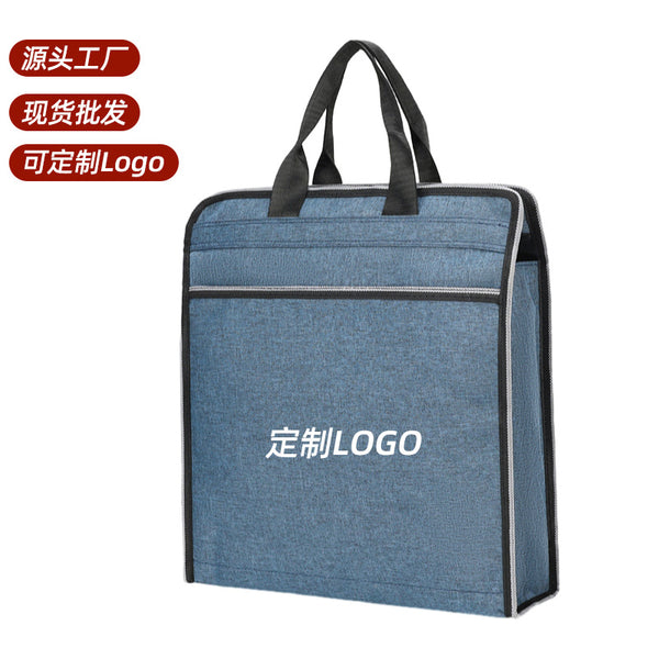 Wholesale handbag Wear-resistant Oxford cloth Conference training document bag 14.1 inch computer bag Logo can be printed
