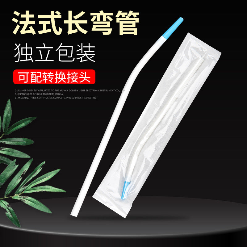 Dental oral saliva suction tube, French long elbow, individually packaged plastic straw, strong straw wholesale 20 pcs/box