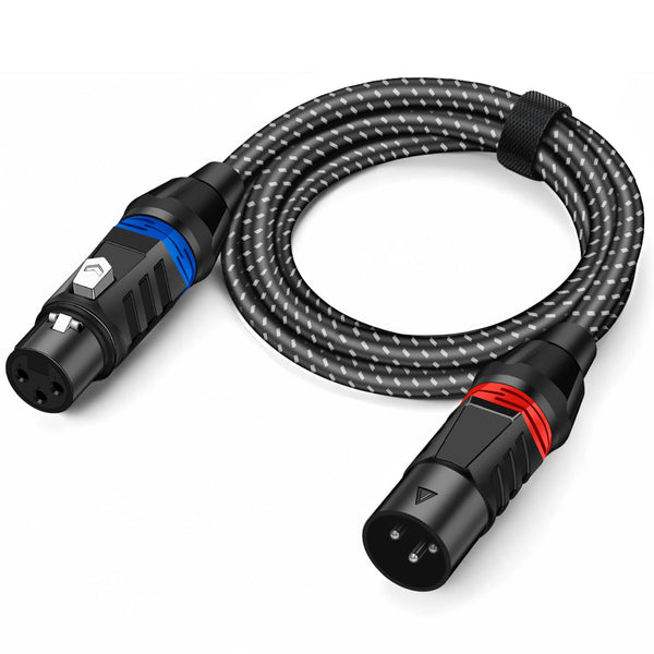 XLR three-core male-to-female audio Canon cable, with cotton mesh extension cable KTV audio microphone cable