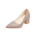 2026exportflats thick heel flats women's pure color pointed toe bean shoes k-stylefashion high heels women's manufacturer plus size