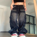 European and american cross-border women's clothing:  african-inspired jeans - trendy, streetwear-style, versatile, multi-pocket denim pants