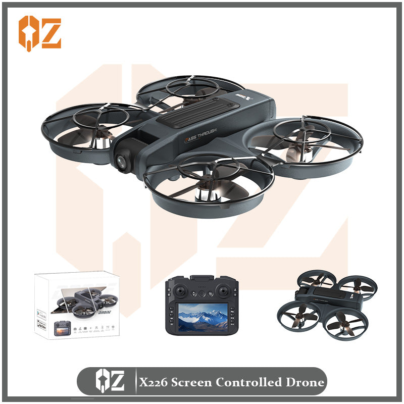 X226 large screen drone - brushless, long-range, esc, dual lens, hd image transmission, full protection remote control aircraft