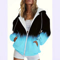 hot-selling plus-size women's zip-up hoodie, new casual long-sleeve hooded sweatshirt jacket, dropshipping available