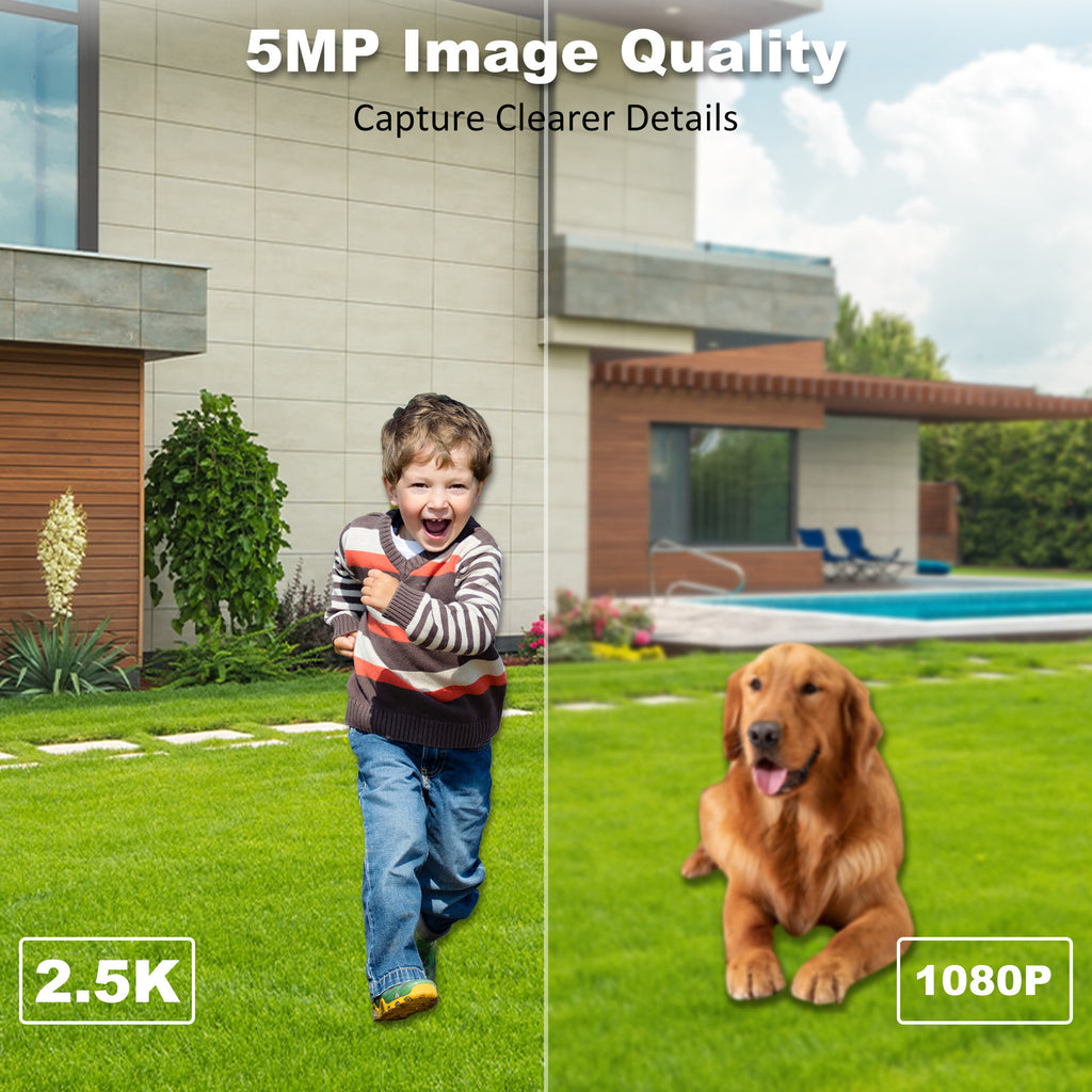 Factory direct sales magnetic battery camera 5MP high definition pixel,   explosion waterproof surveillance camera