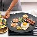 Korean style maifan stone grill pan non-stick iron plate grill cassette stove for home bbq plate camping outdoor korean style multifunctional