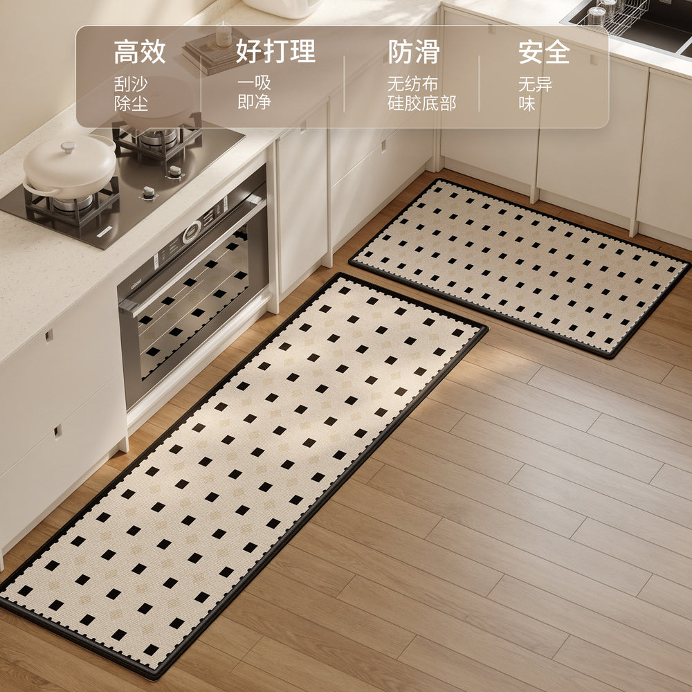 Kitchen floor mat non-slip oil-proof wipeable no-wash accessible luxury waterproof foot mat special stain-resistant thickened for home carpet mat