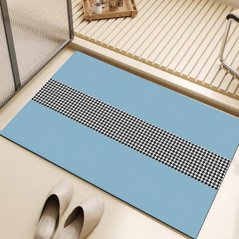 Soft diatom mud bathroom floor mat, absorbent mat, bathroom foot mat, toilet, bathroom door, non-slip quick-drying carpet