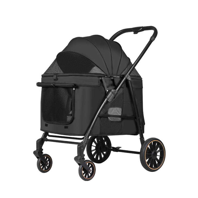 2026 new arrival: factory direct wholesale of medium to large lightweight pet strollers - outdoor foldable cat carriers and dog pushchairs