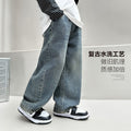 Boys' jeans - autumn collection, spring/autumn style,  new arrivals, mid-to-large size, korean style straight leg & wide leg trousers for kids