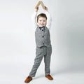 Spring new boys' suit set - british style fashionable children's clothing, kids' suit, vest, gentleman's first birthday outfit
