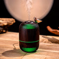 2024 new cross-border wood grain humidifier, usb powered desktop humidifier with high mist output, color-changing aroma diffuser