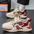 Men's shoes 2026 spring new men's breathable casual sports shoes thick sole students easiest for match heightened dad shoes non-slip