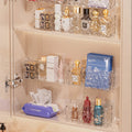 Bathroom mirror cabinet organizer - wall mounted vanity organizer for bathroom cabinets, countertops, cosmetics, and lipstick - storage rack