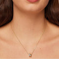 amazon new product cubic zirconia inlaid narrow face ring 14k wide face ring double pendant easiest for match necklace