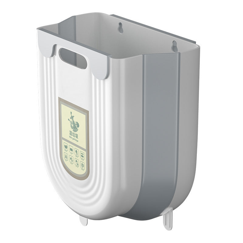 Kitchen trash can hanging for home kitchen waste classification foldable cabinet door wall hanging bathroom toilet storage wastebasket